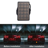 f1 style drl red 15 led rear tail stop fog brake light safety for bmw audi mercedes