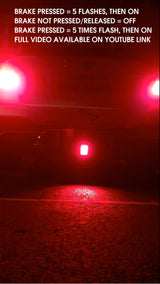 f1 style drl red 15 led rear tail stop fog brake light safety for bmw audi mercedes