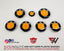 Full Orange Fluorescent V1 BMW Badge Overlay — Compatible with E/F Series | SuperWrappz