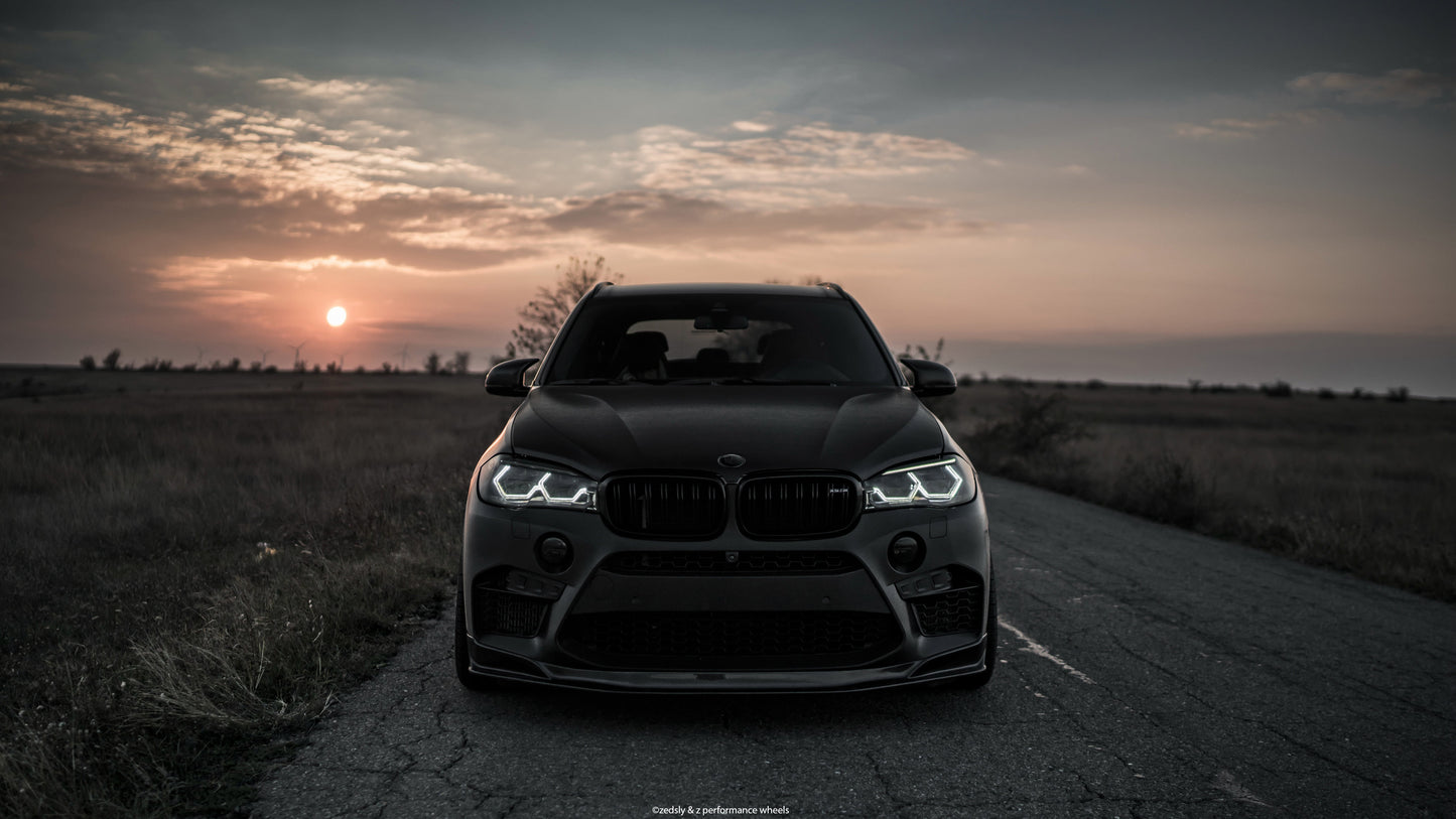 Dark Smoke BMW Badge Tint Overlay — 9-Piece | V1 Compatible | E/F Series | SuperWrappz