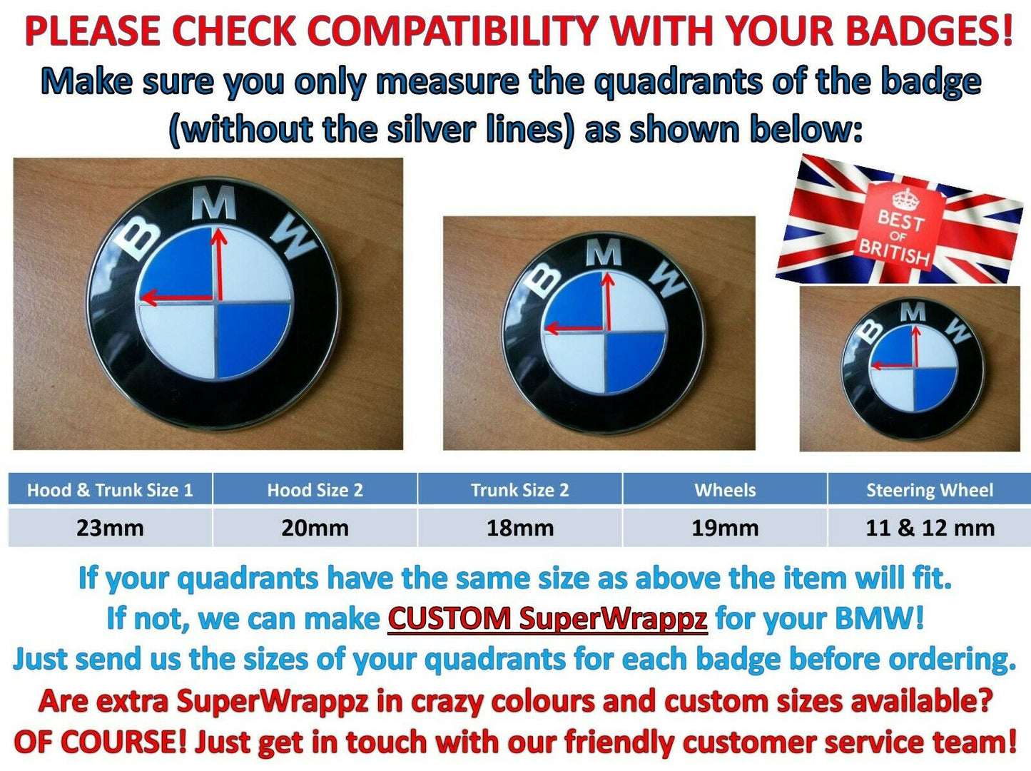 Black & Silver Gloss V1 BMW Badge Overlay — Compatible with E/F Series | SuperWrappz