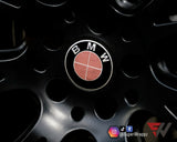 CHROME ROSE GOLD Badge Emblem Overlay FOR BMW Sticker VINYL 4 QUADRANTS COVERED FITS YOUR BMW'S HOOD TRUNK RIMS STEERING WHEEL