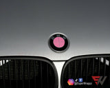 PINK GLOSS Badge Emblem Overlay FOR BMW Sticker VINYL 4 QUADRANTS COVERED FITS YOUR BMW'S HOOD TRUNK RIMS STEERING WHEEL
