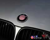 CHROME ROSE GOLD Badge Emblem Overlay FOR BMW Sticker VINYL 4 QUADRANTS COVERED FITS YOUR BMW'S HOOD TRUNK RIMS STEERING WHEEL