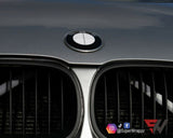 FULL WHITE GLOSS Badge Emblem Overlay FOR BMW Sticker VINYL 4 QUADRANTS COVERED FITS YOUR BMW'S HOOD TRUNK RIMS STEERING WHEEL