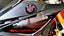 Black & Red Carbon Motorcycle Badge Overlay — Compatible with BMW S1000R & S1200R | SuperWrappz